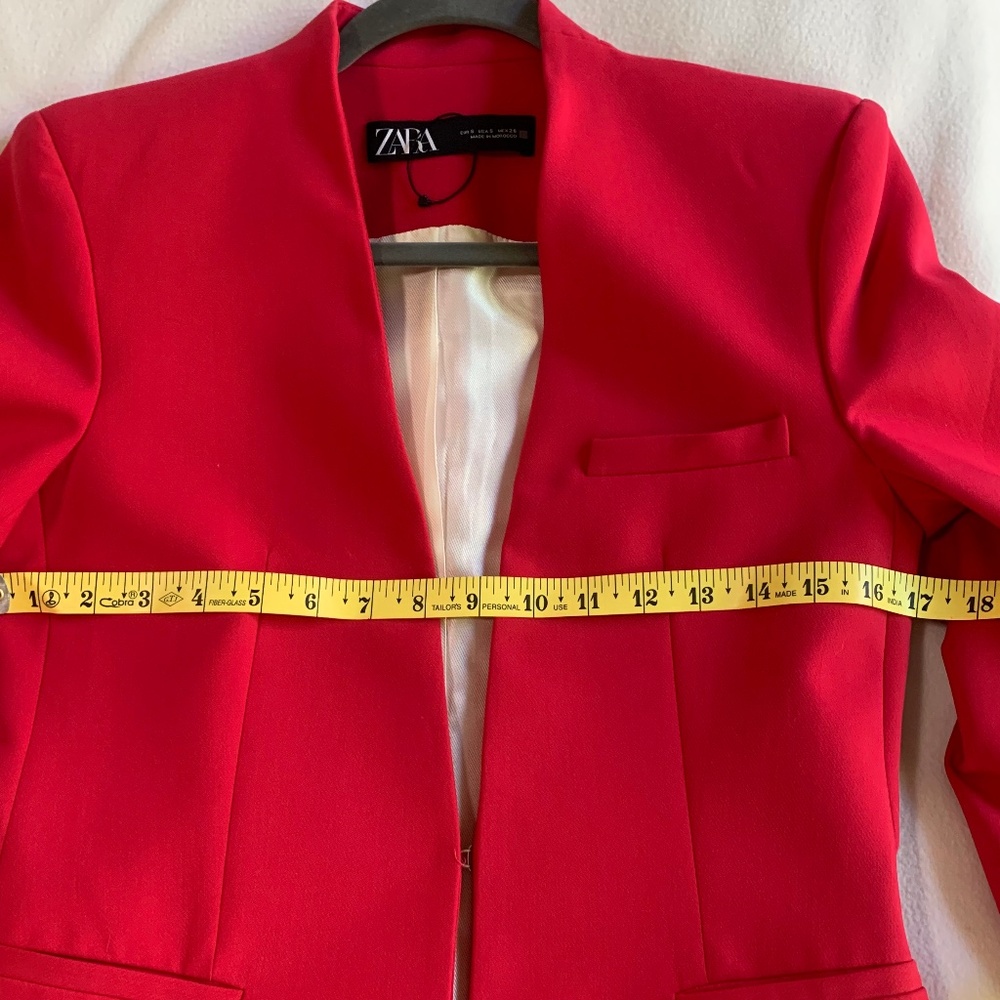 Zara Raspberry Red Blazer - Picture 5 of 12
